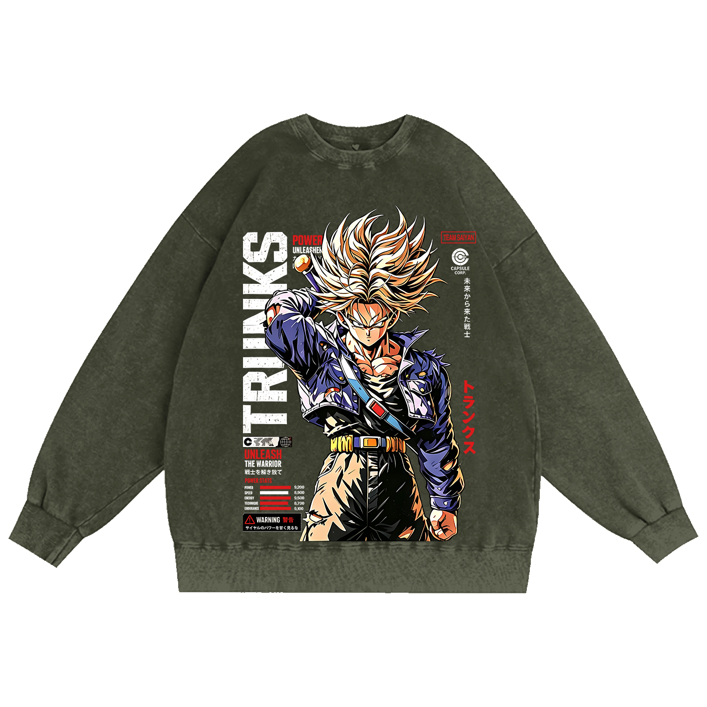 Future Trunks Dragon Ball Vintage Unisex  Washed T-Shirt