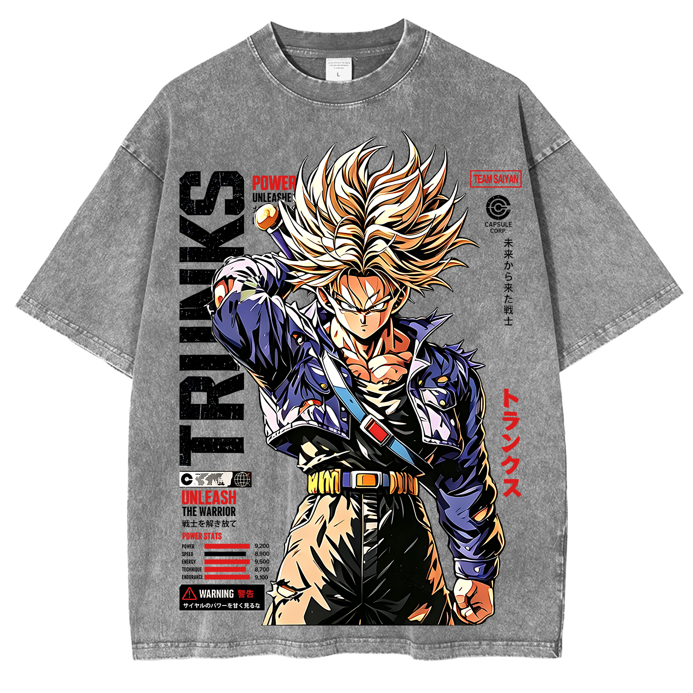Future Trunks Dragon Ball Vintage Unisex  Washed T-Shirt