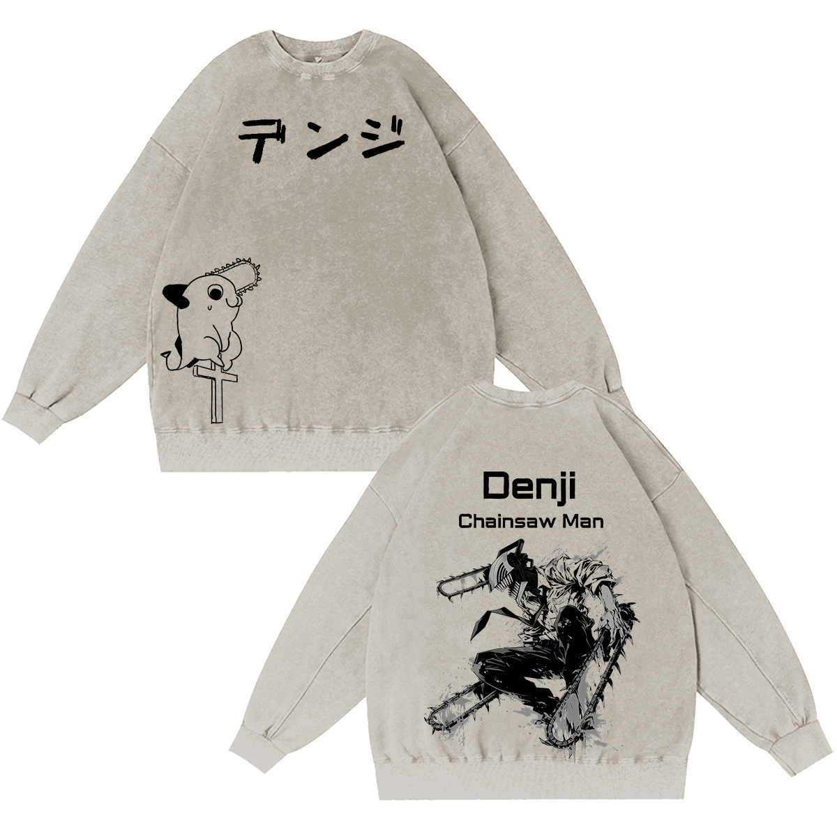 Denji Chainsaw Man Vintage Washed T-shirt/Crewneck/Hoodie