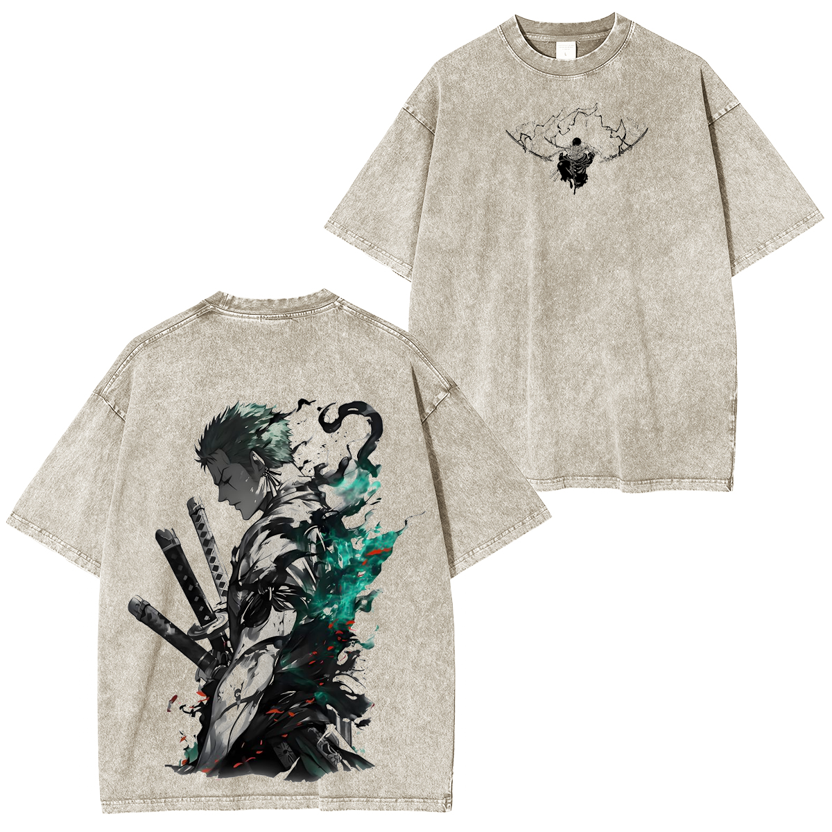Roronoa Zoro One Piece Anime Vintage Washed T-shirt/Crewneck/Hoodie