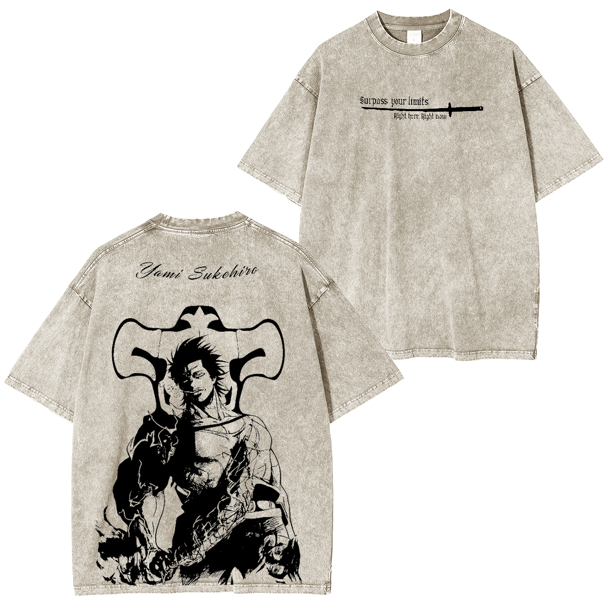 Yami Sukehiro Black Clover Vintage washed T-shirt/Crewneck/Hoodie