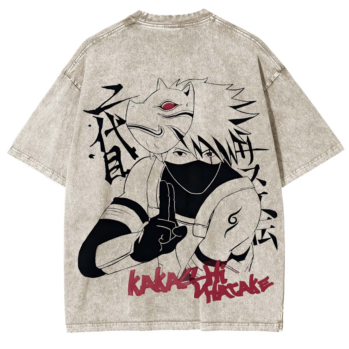 Kakashi Hatake Vintage Washed Oversized T-Shirt