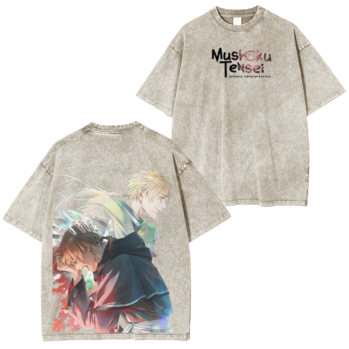 Mushoku Tensei: Jobless Reincarnation Anime Vintage Washed T-shirt/Crewneck/Hoodie