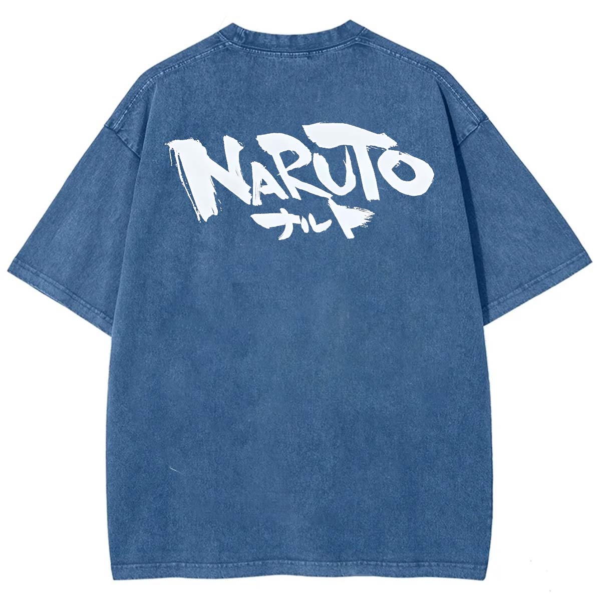 Hinata x Naruto Anime Double Printed Vintage Washed Tee