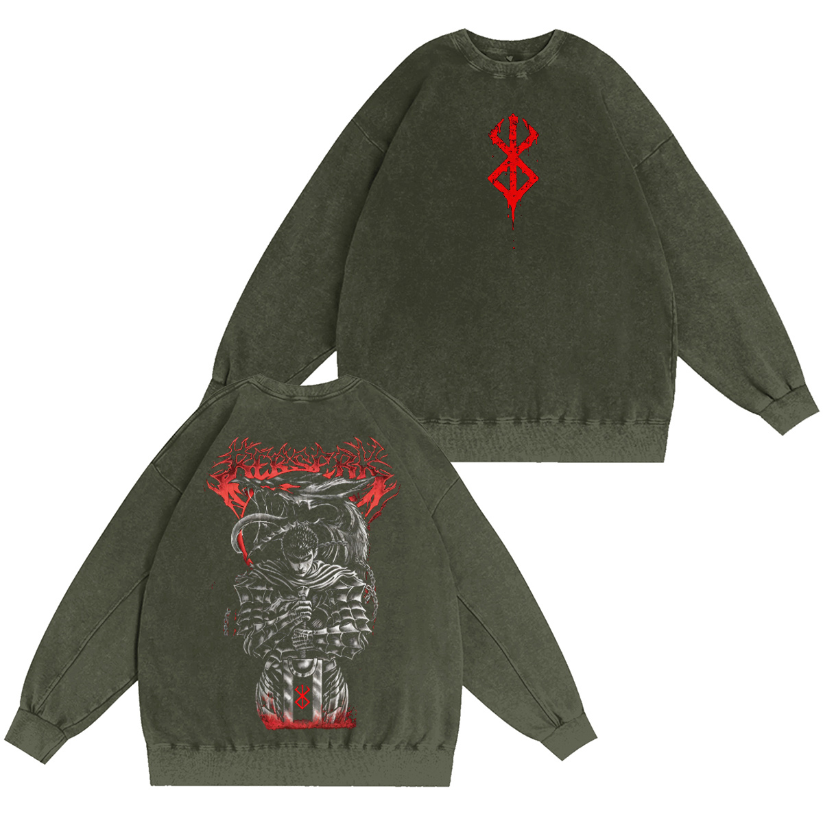 Guts Berserk Washed T-shirt/Crewneck/Hoodie