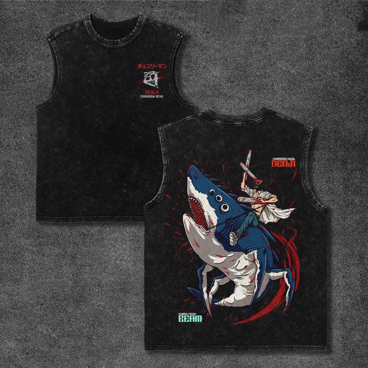 Denji Chainsaw Man Unisex Washed T-shirt/Crewneck/Hoodie
