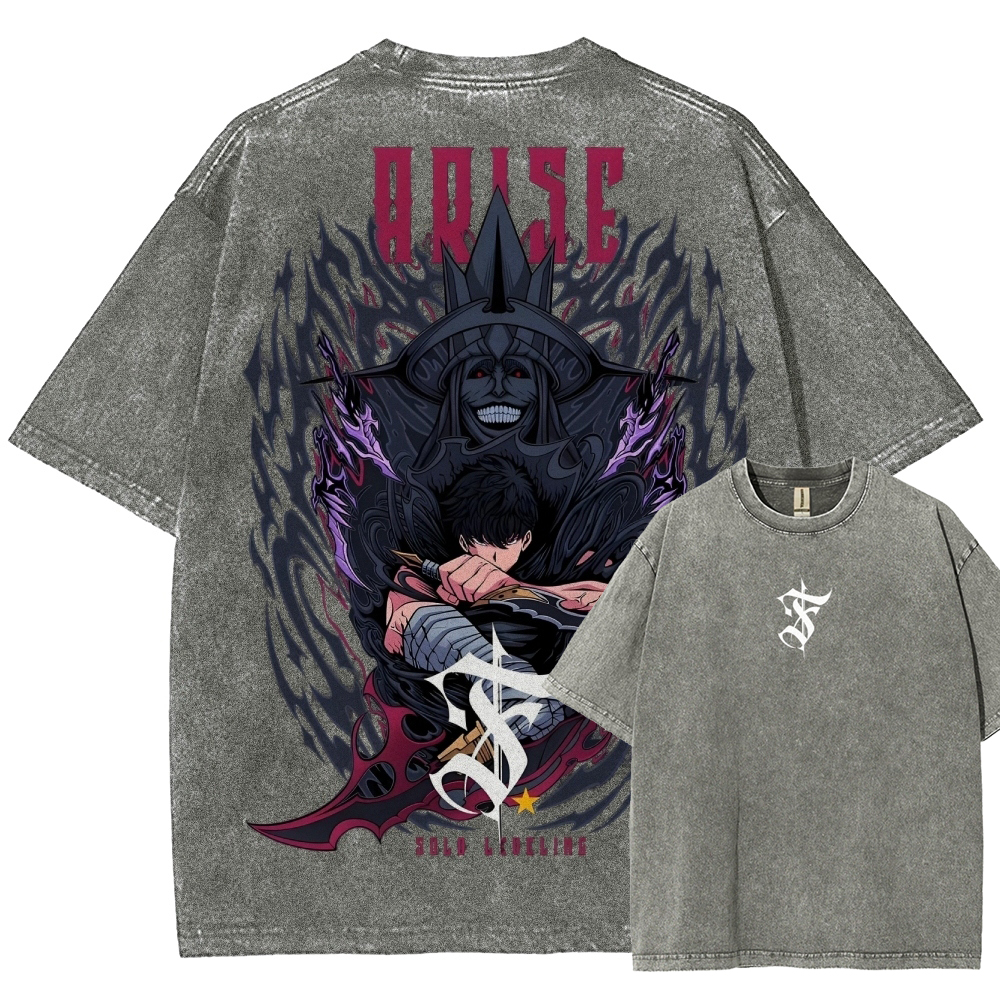 solo leveling Unisex Fit Washed T-Shirt 2501009744