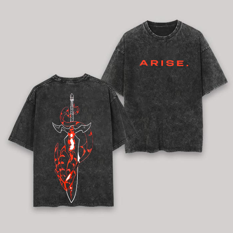 Solo Leveling Printed Unisex Washed T-Shirt
