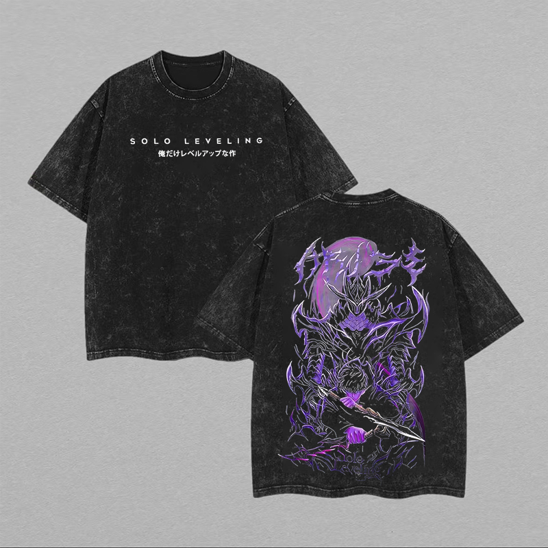 Solo Leveling Printed Unisex Washed T-Shirt