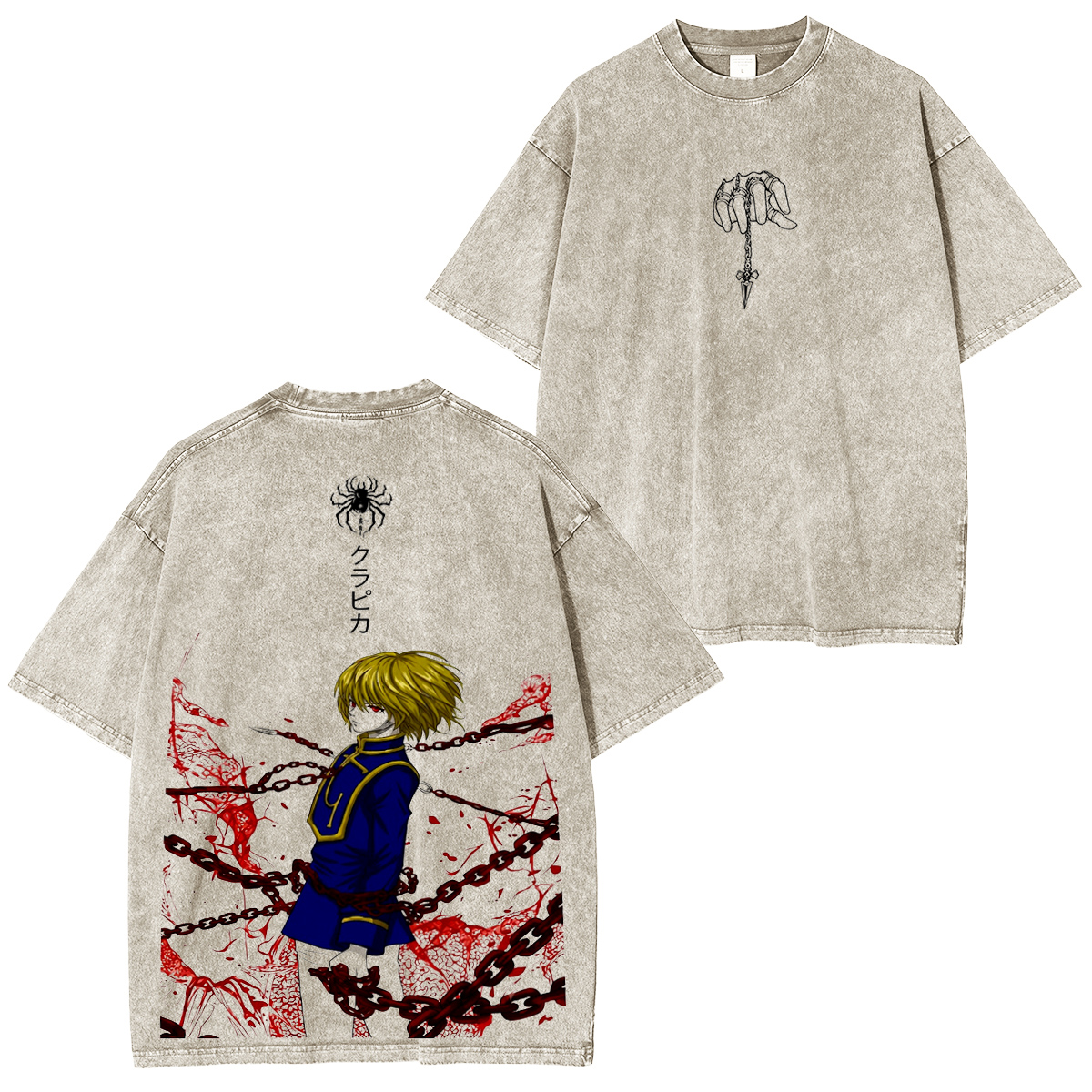 Hunter × Hunter. Kurapika Vintage washed T-shirt/Crewneck/Hoodie