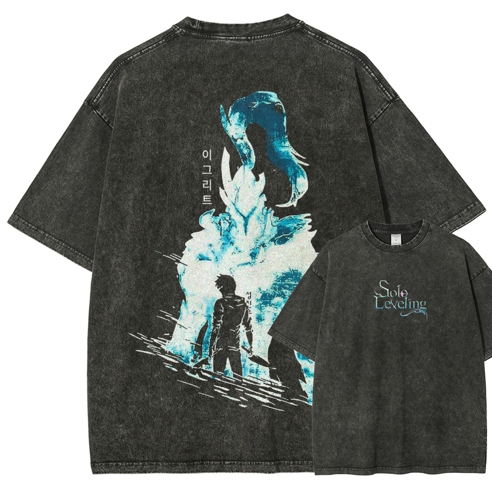 solo leveling Unisex Fit Washed T-Shirt 2501009736