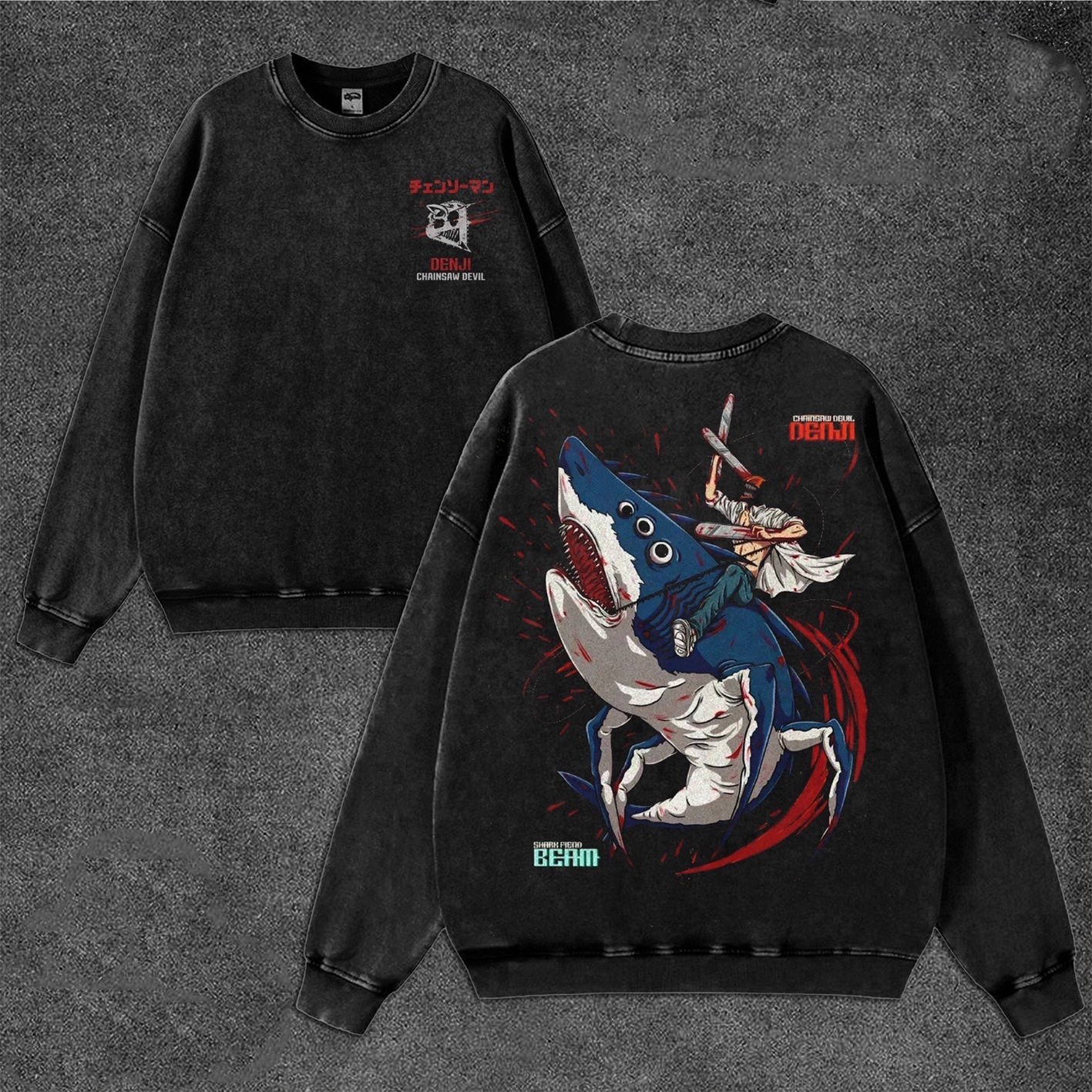 Denji Chainsaw Man Unisex Washed T-shirt/Crewneck/Hoodie