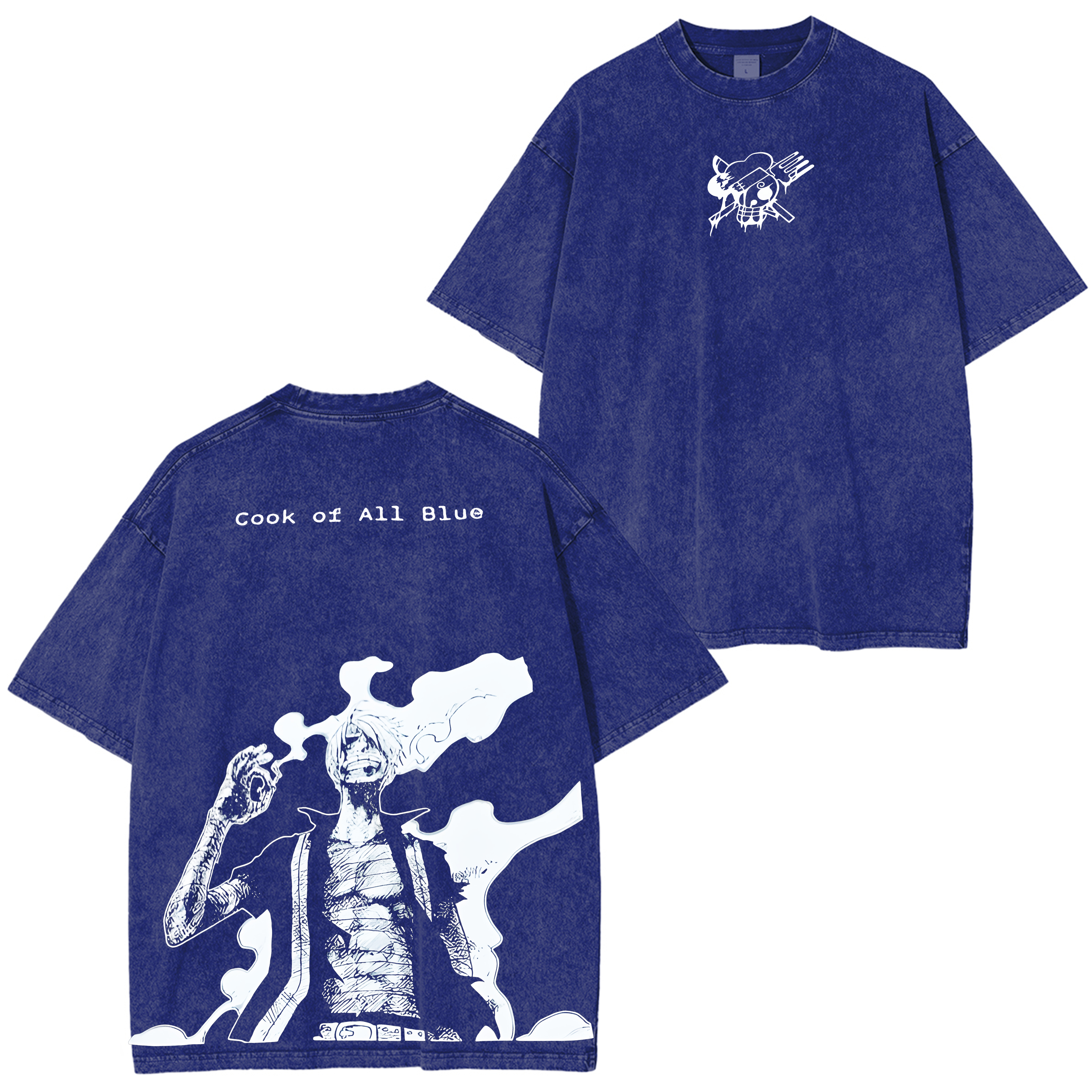 "Sanji" Anime Double Printed Washed Tee