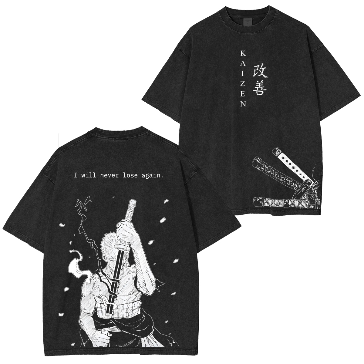 Zoro, One Piece Washed T-shirt/Crewneck/Hoodie