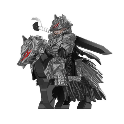 Three-dimensional minifigures, used warrior series building blocks