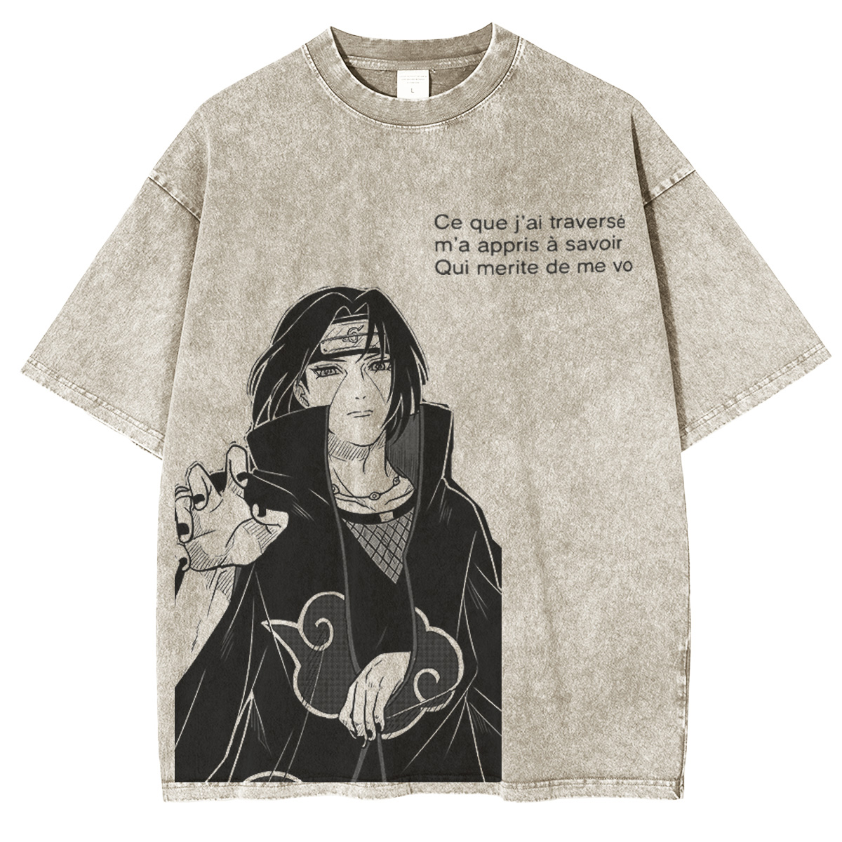  Naruto: Obito Itachi Uchiha Vintage Washed T-shirt/ Cotton T-shirt