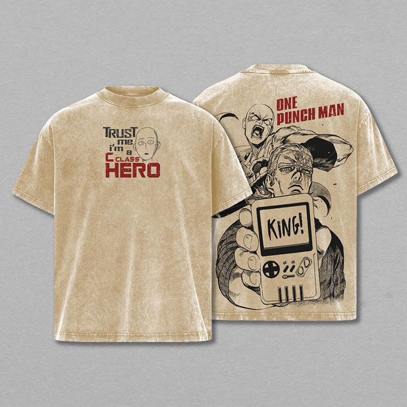 One Punch Man: Saitama And KING Vintage Washed Unisex T-Shirt