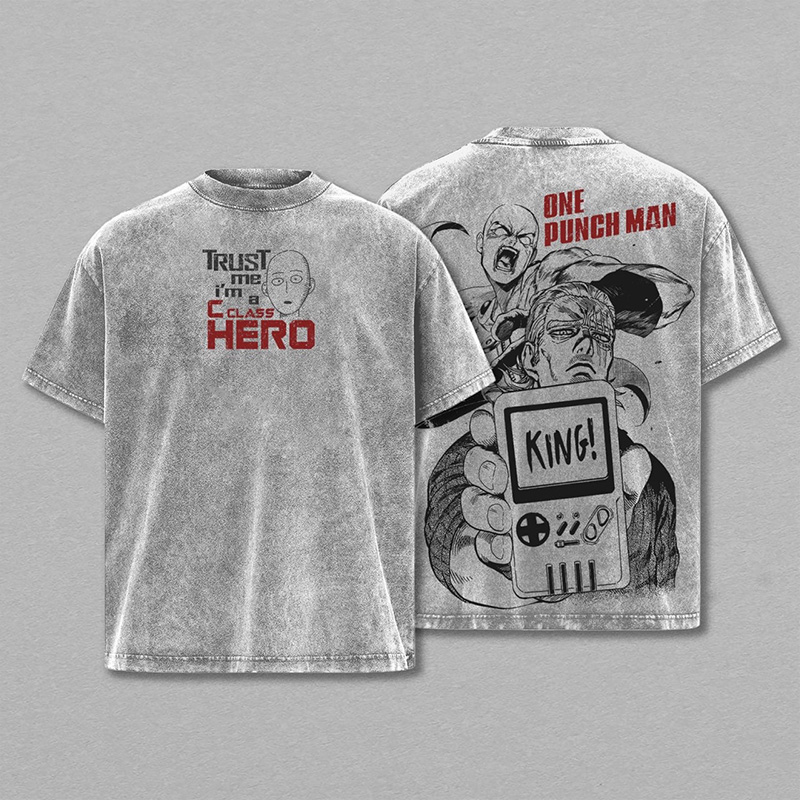 One Punch Man: Saitama And KING Vintage Washed Unisex T-Shirt