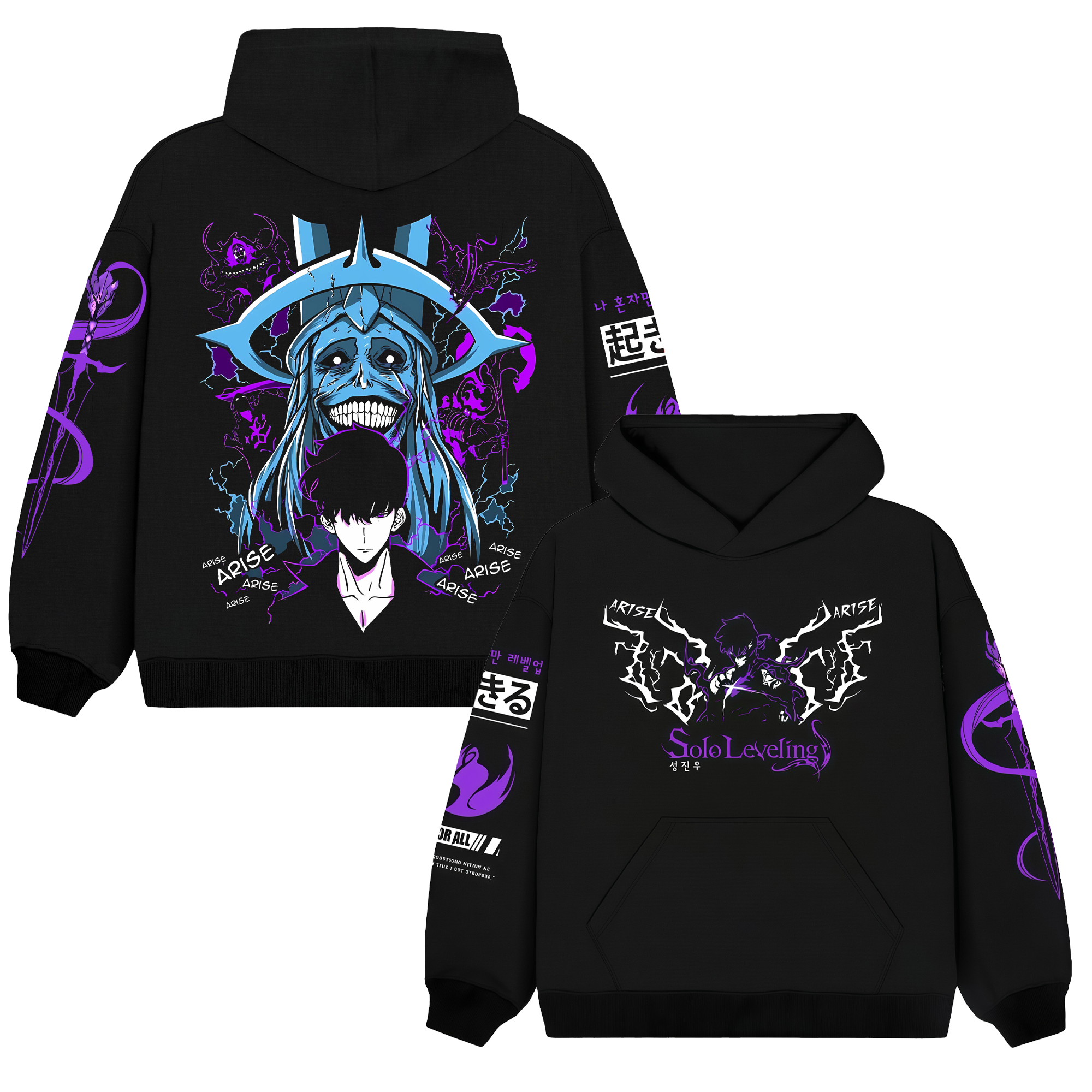 Solo Leveling Printed Oversized Unisex Hoodie