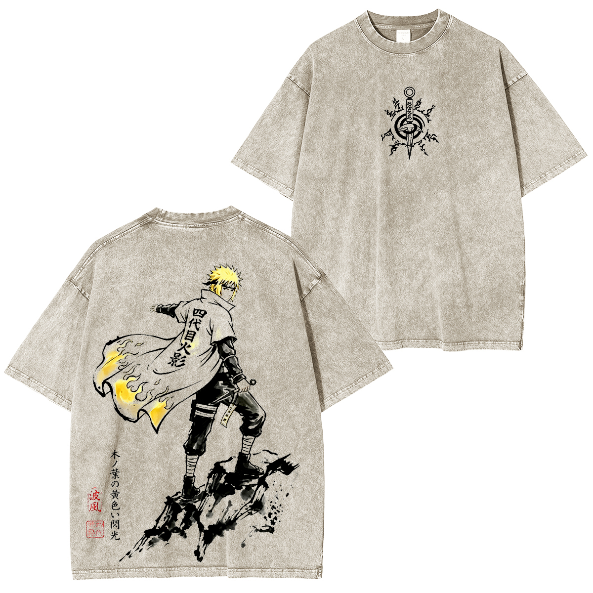 Naruto Anime Washed T-shirt