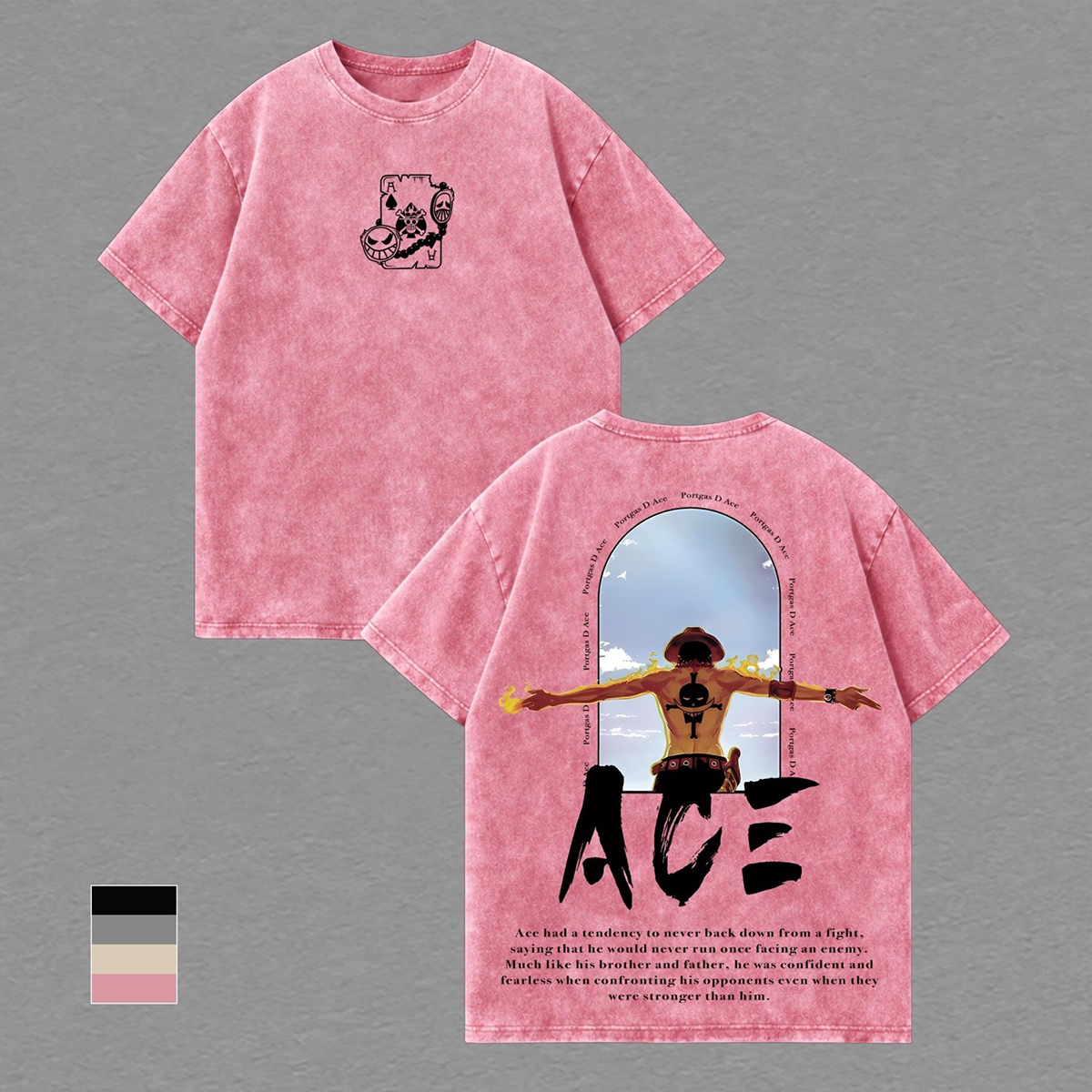 Ace One Piece washed T-shirt/Crewneck/Hoodie