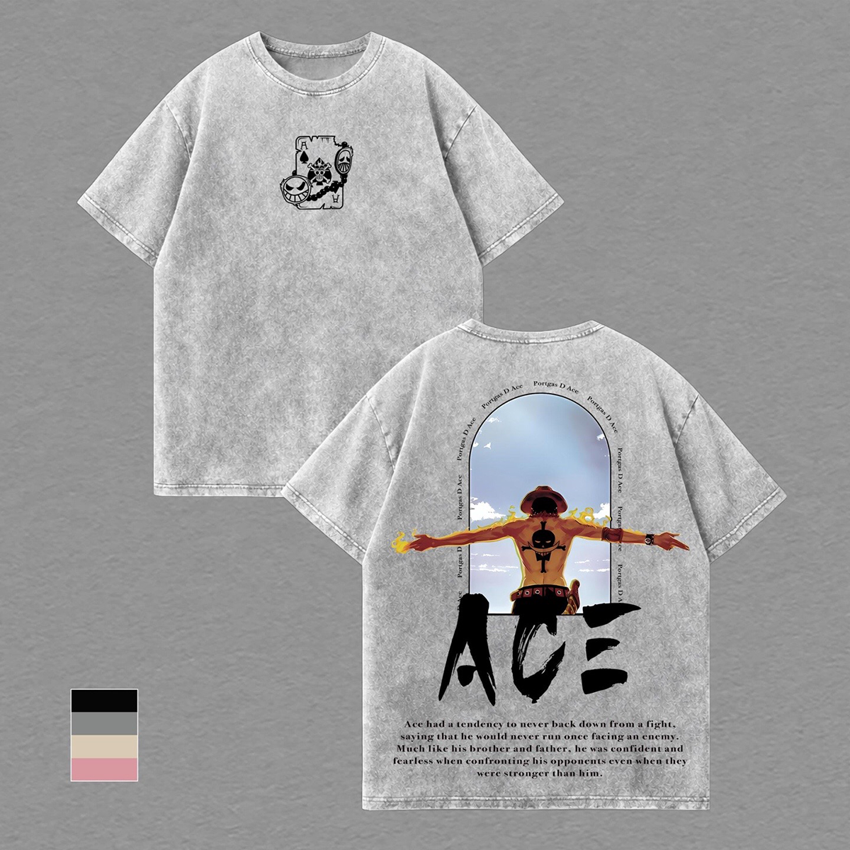 Ace One Piece washed T-shirt/Crewneck/Hoodie
