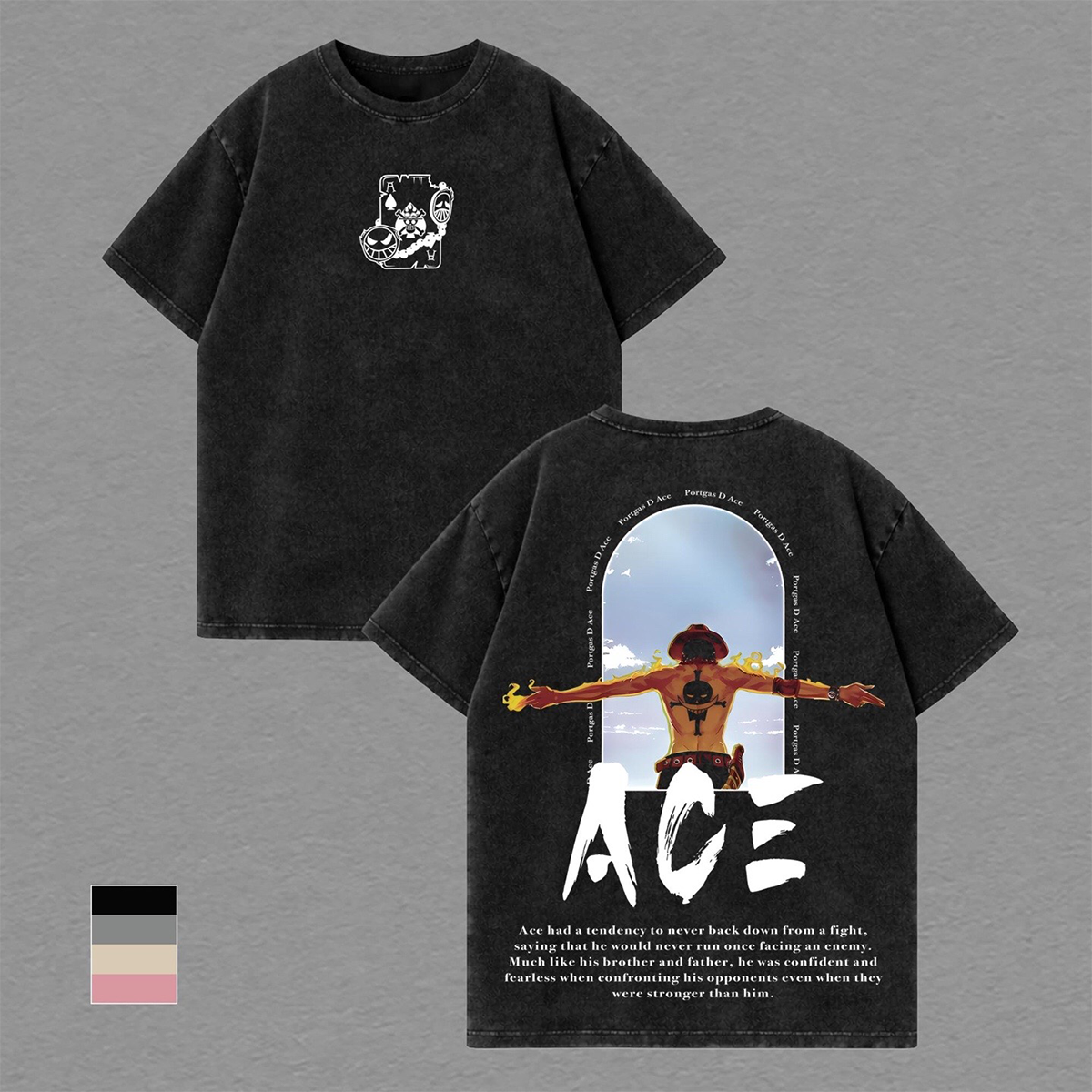 Ace One Piece washed T-shirt/Crewneck/Hoodie