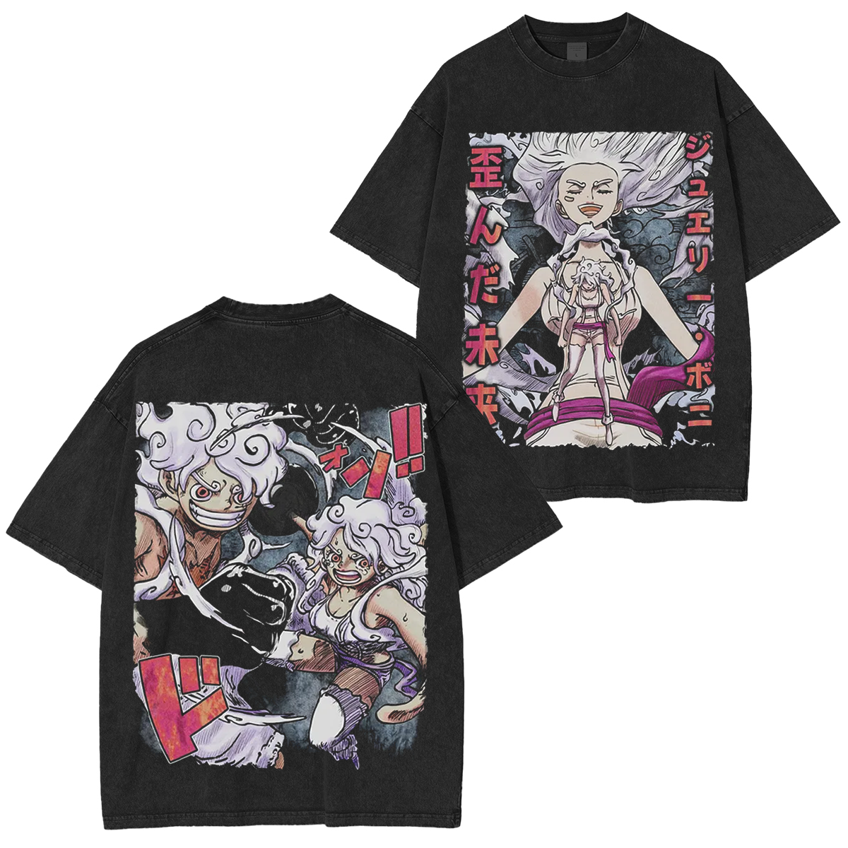 One Piece Nika Anime Washed T-shirt/Crewneck/Hoodie