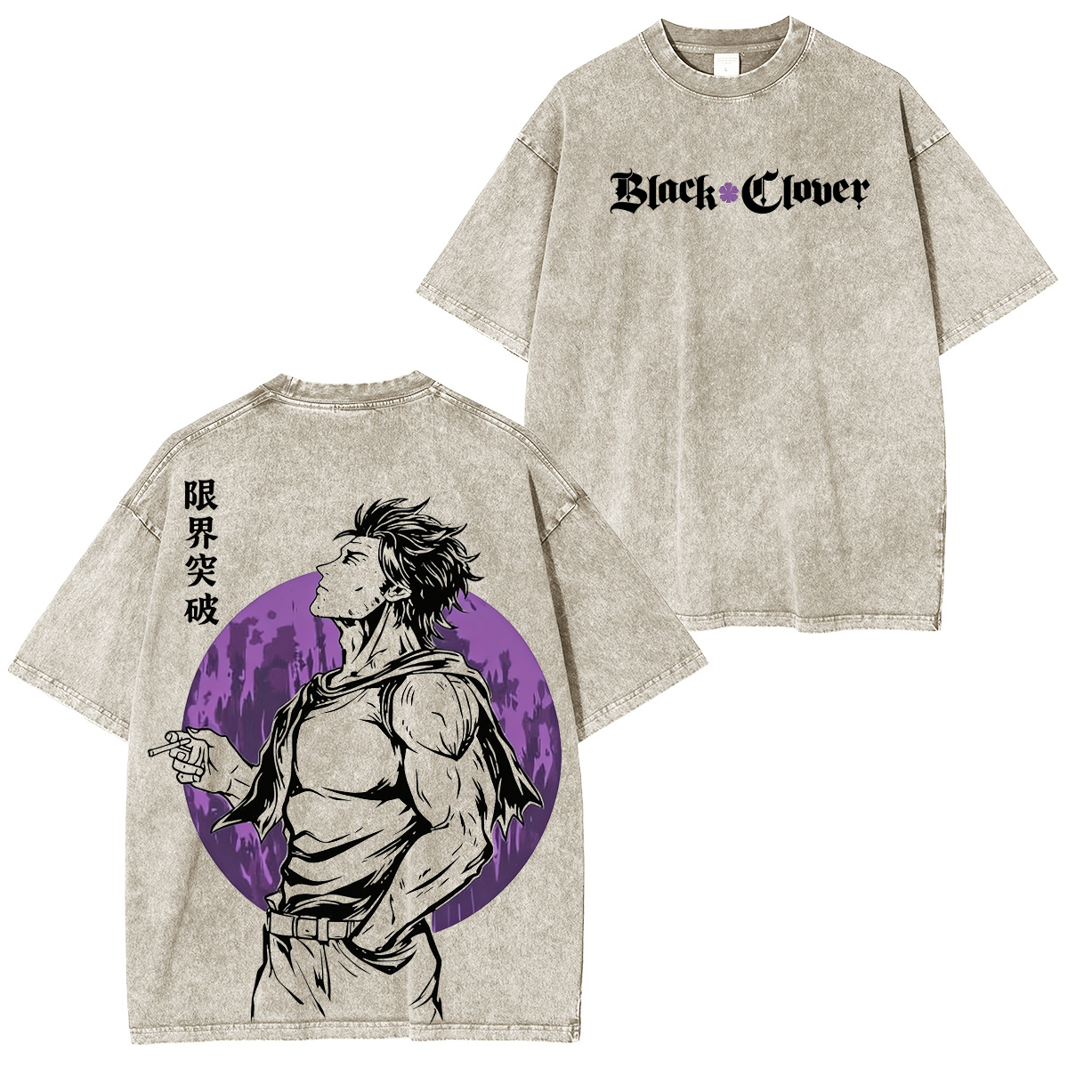 BLACK CLOVER  Vintage washed T-shirt/Crewneck/Hoodie