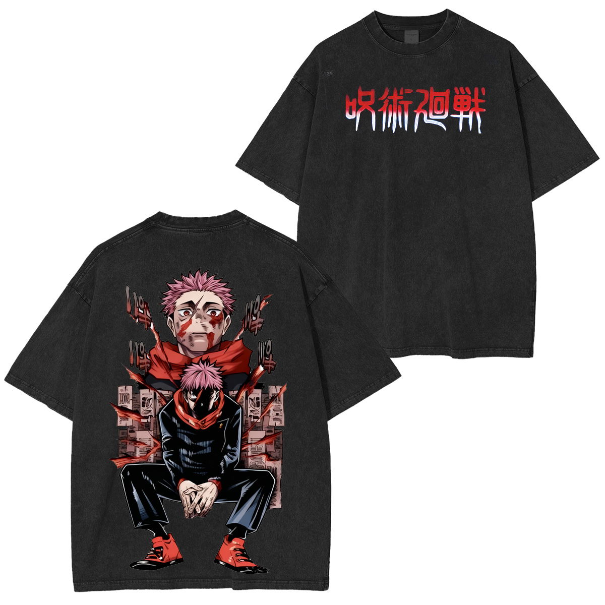 Jujutsu Kaisen :Ryomen Sukuna Vintage washed T-shirt/Crewneck/Hoodie