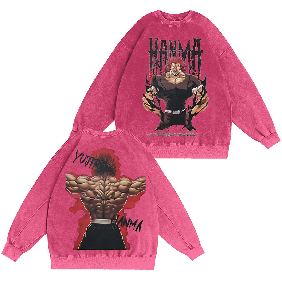 Yujiro Hanma Baki Washed T-shirt/Crewneck/Hoodie