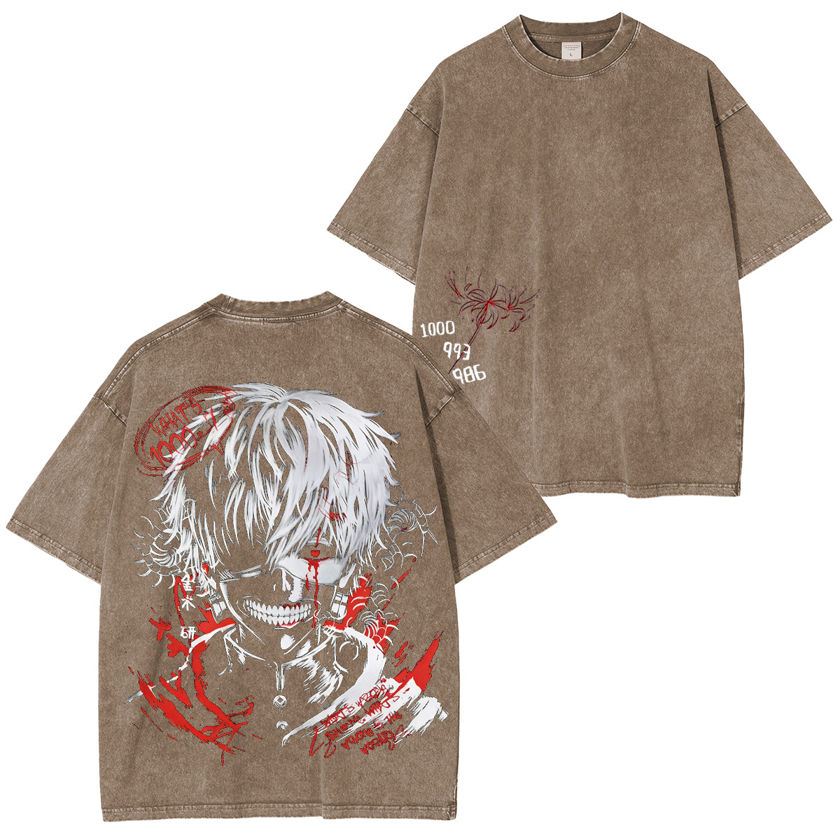 Ken Kaneki Tokyo Ghoul Washed T-shirt/Crewneck/Hoodie