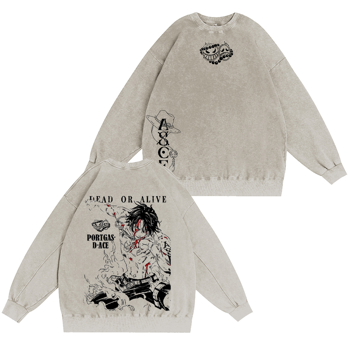 One Piece Washed T-shirt/Crewneck/Hoodie