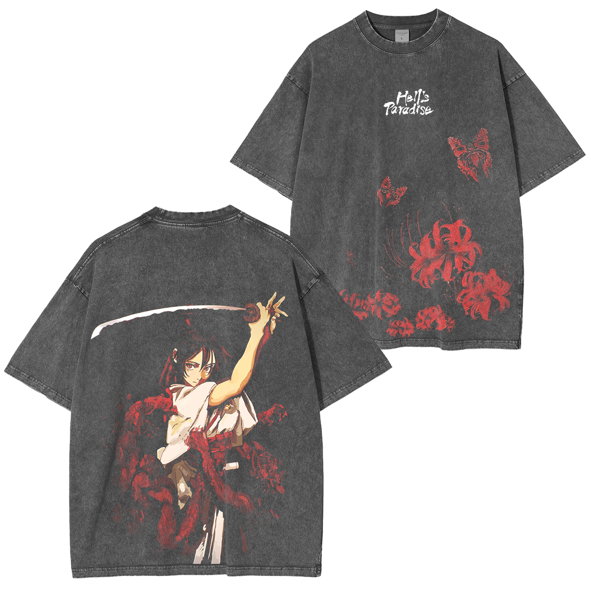 Hell's Paradise: Jigokuraku Washed T-shirt/Crewneck