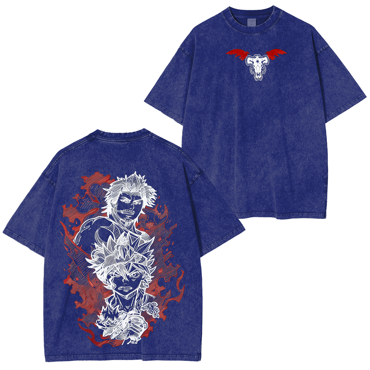 Black Clover Anime Washed T-shirt