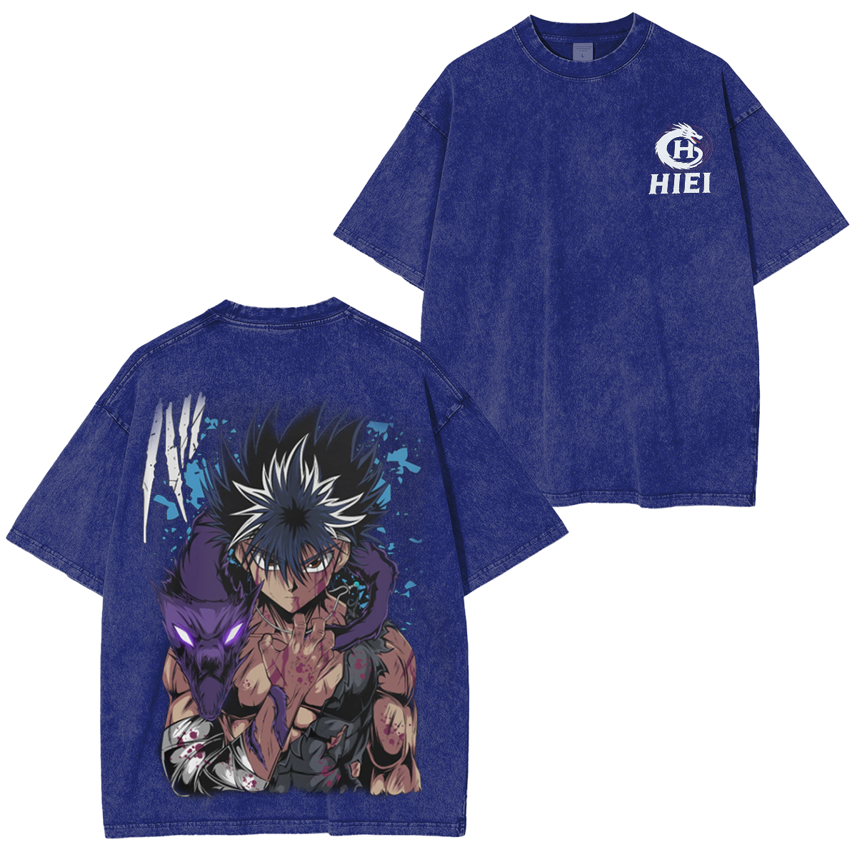 Hiei Yu Yu Hakusho Washed T-shirt