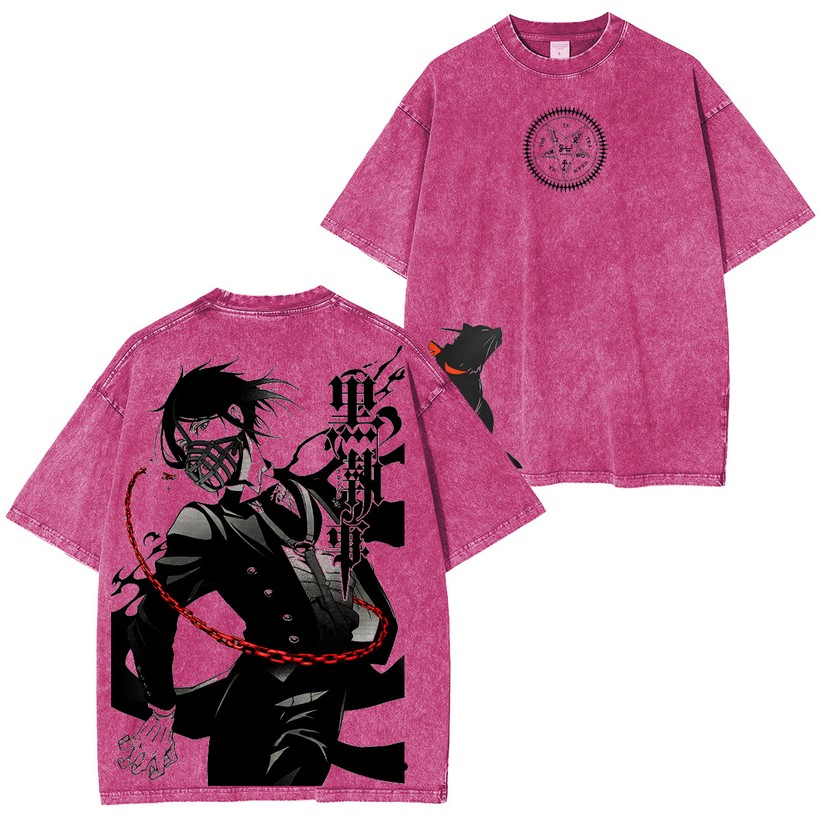 Black Butler Anime Unisex Washed T-Shirt/HOODIE