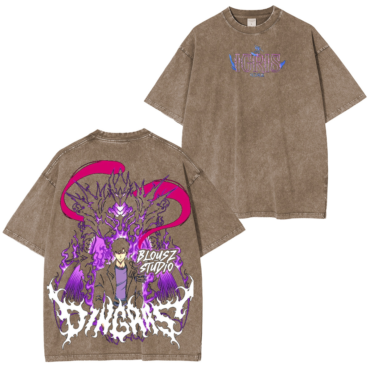 Solo Leveling Washed T-shirt/Crewneck/Hoodie