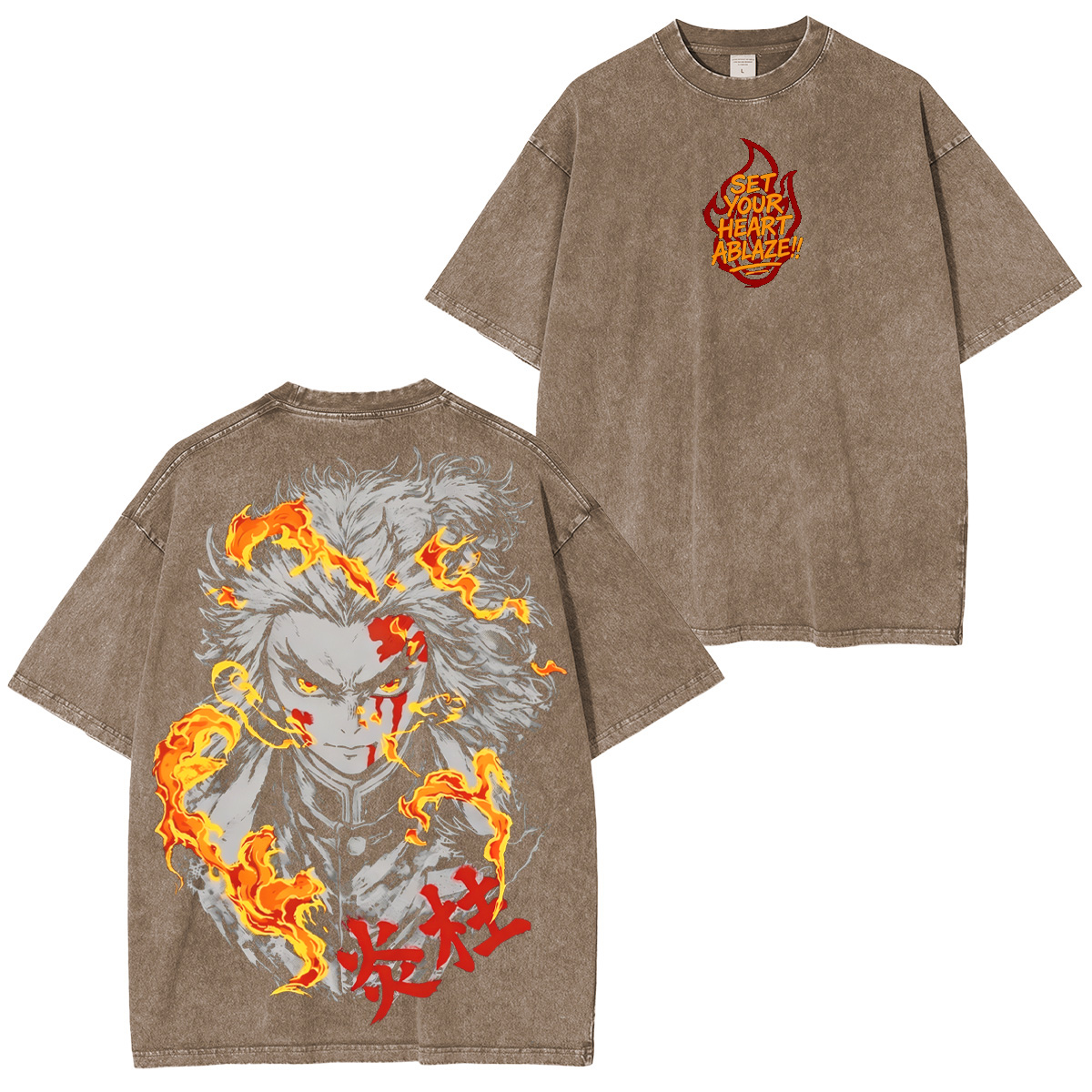 Kyojuro Rengoku Demon Slayer Washed T-shirt/Crewneck/Hoodie