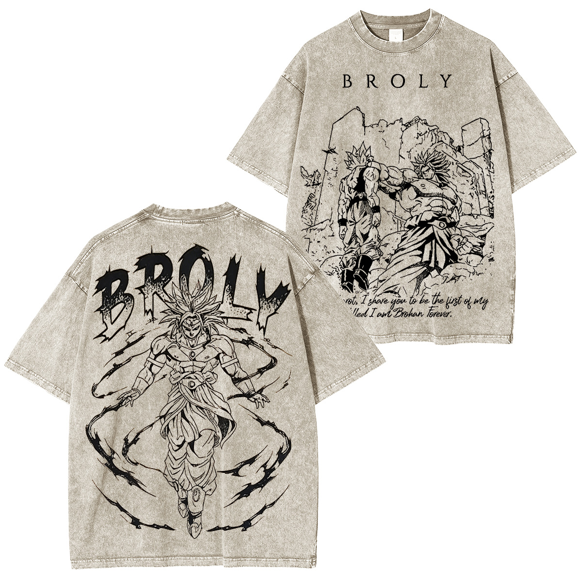 Broly Dragon Ball Z Anime Washed T-shirt/Crewneck/Hoodie