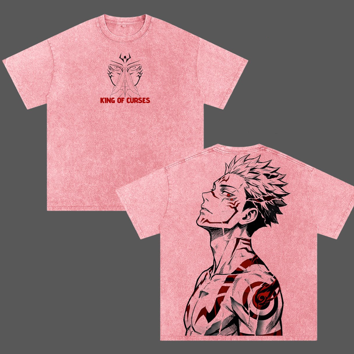 Sukuna Jujutsu Kaisen Washed T-shirt/Crewneck/Hoodie