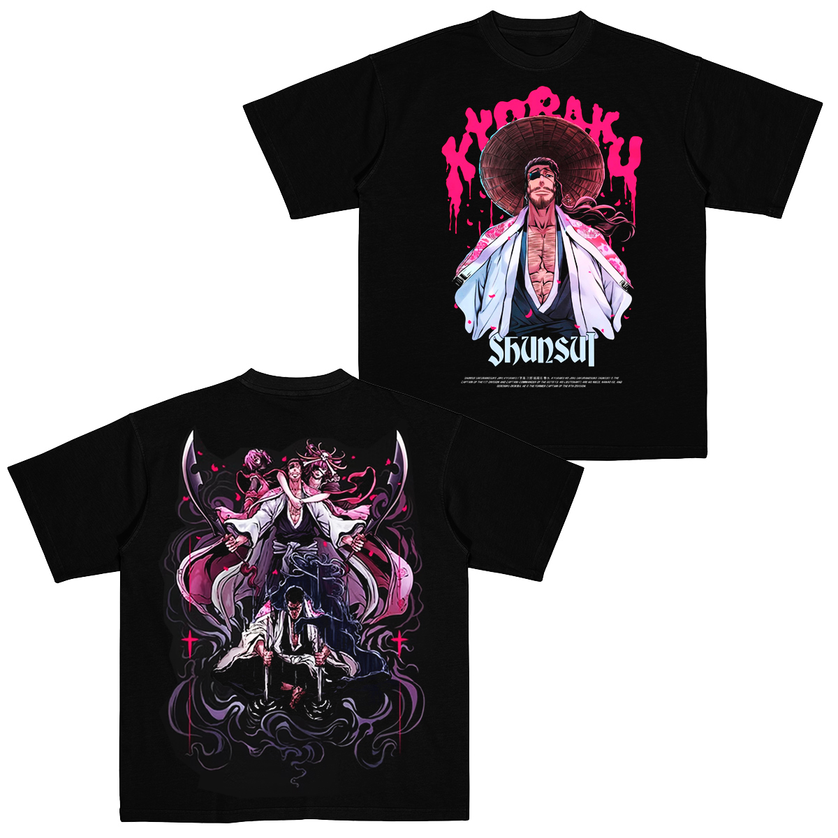  Shunsui Kyoraku Bleach Anime Oversized Shirt 
