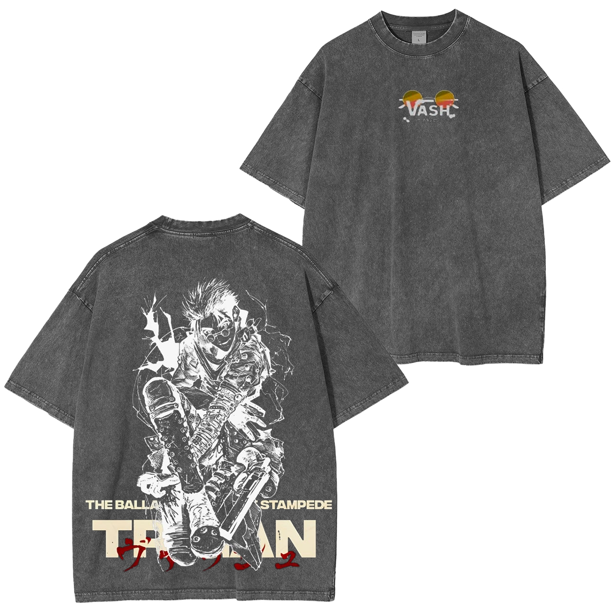 Trigun Anime Washed T-shirt/Crewneck/Hoodie