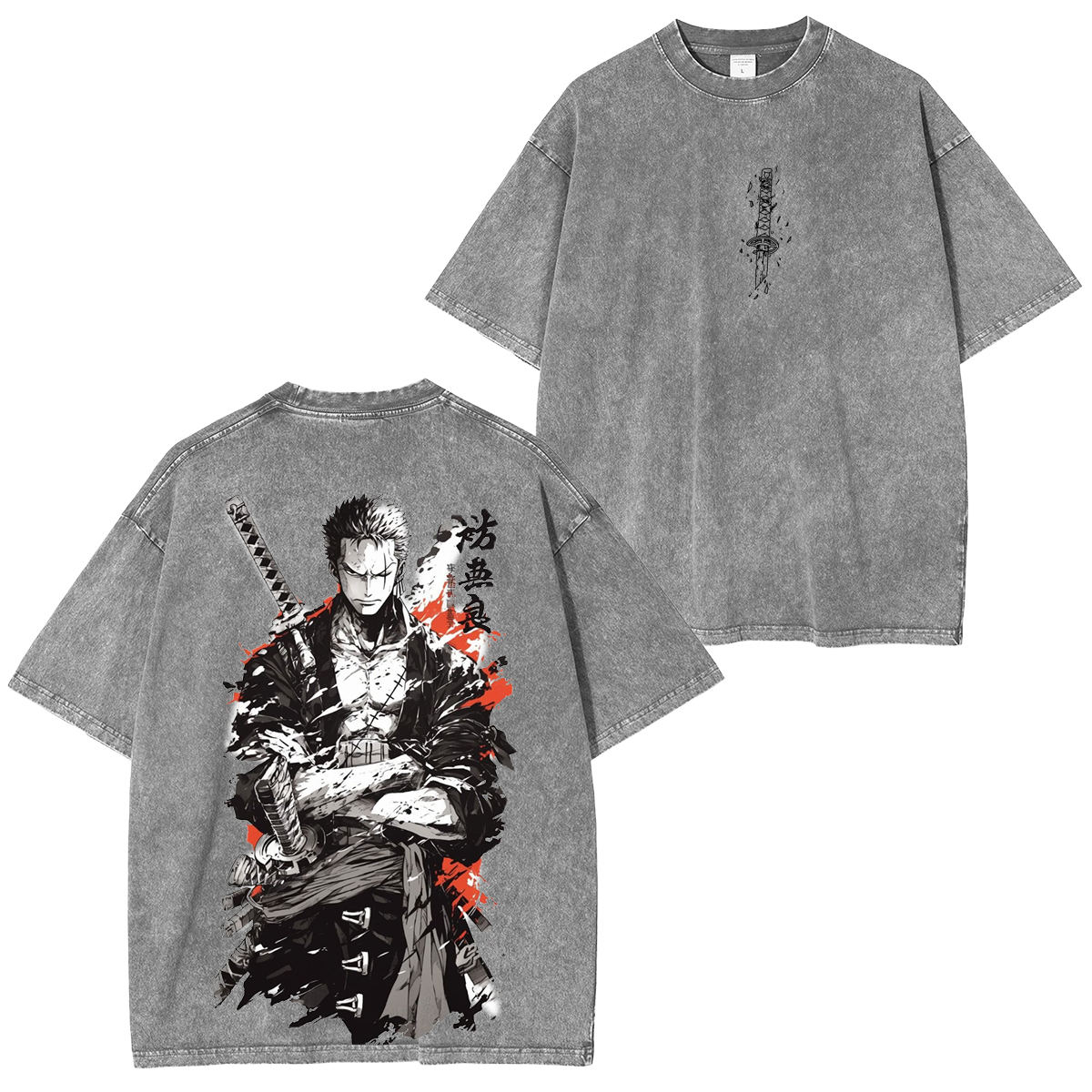 One Piece Roronoa Zoro Washed T-shirt