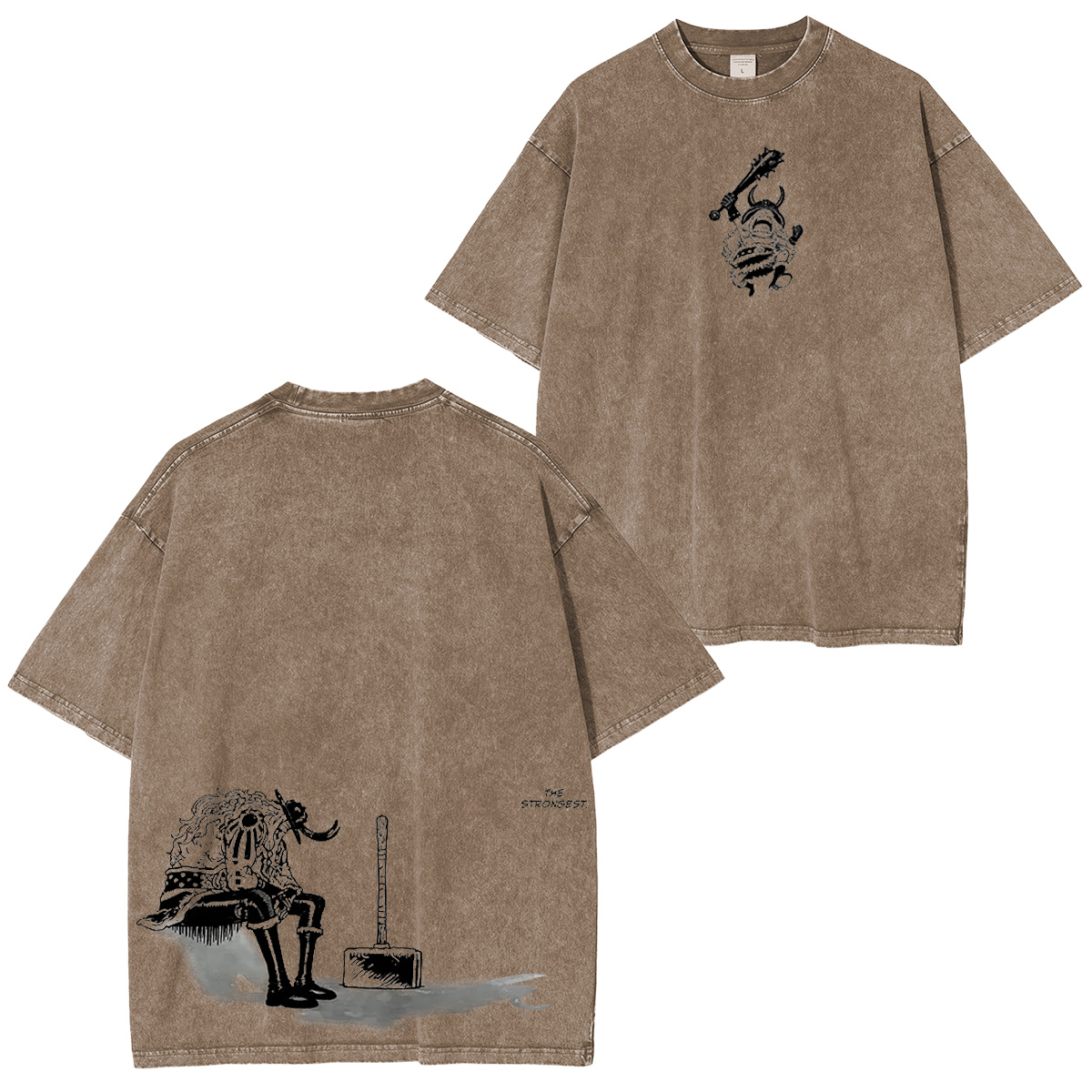 One Piece The Strongest Printed Unisex Washed/Crewneck/Hoodie