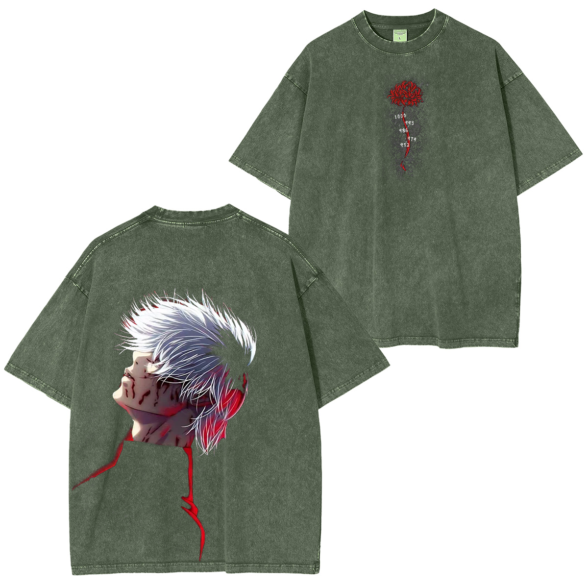 Tokyo Ghoul Anime Oversized  Washed T-Shirt