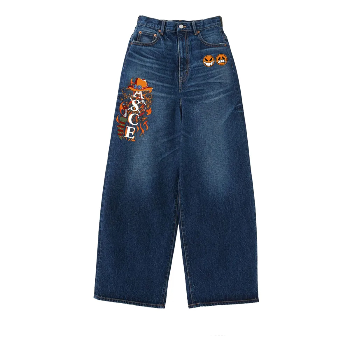 One Piece Washed Jeans