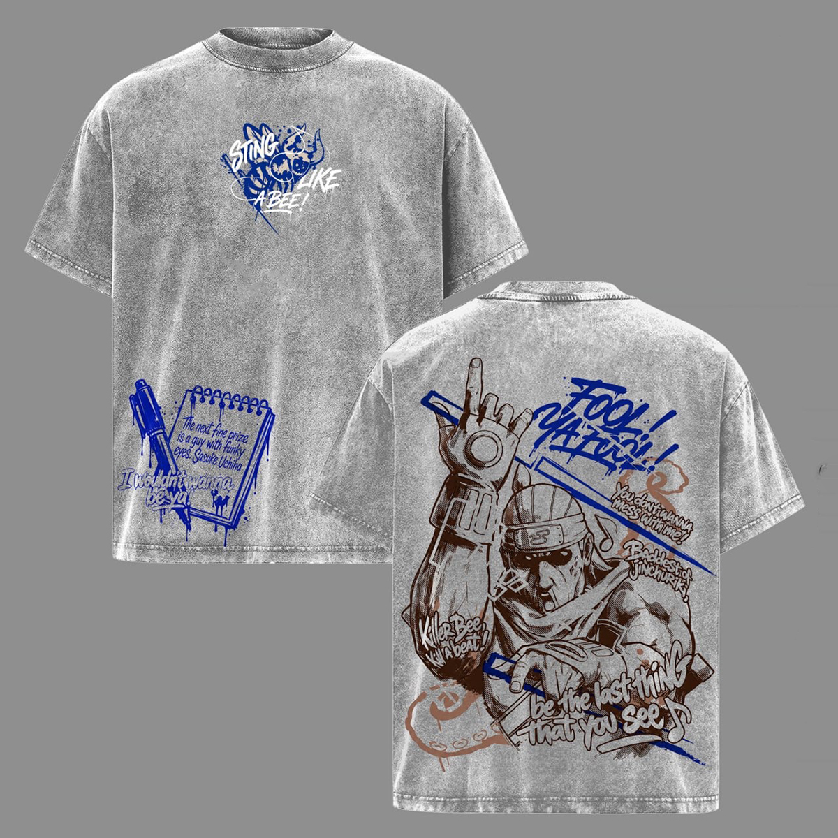 Killer Bee Naruto Washed T-shirt/Crewneck/Hoodie