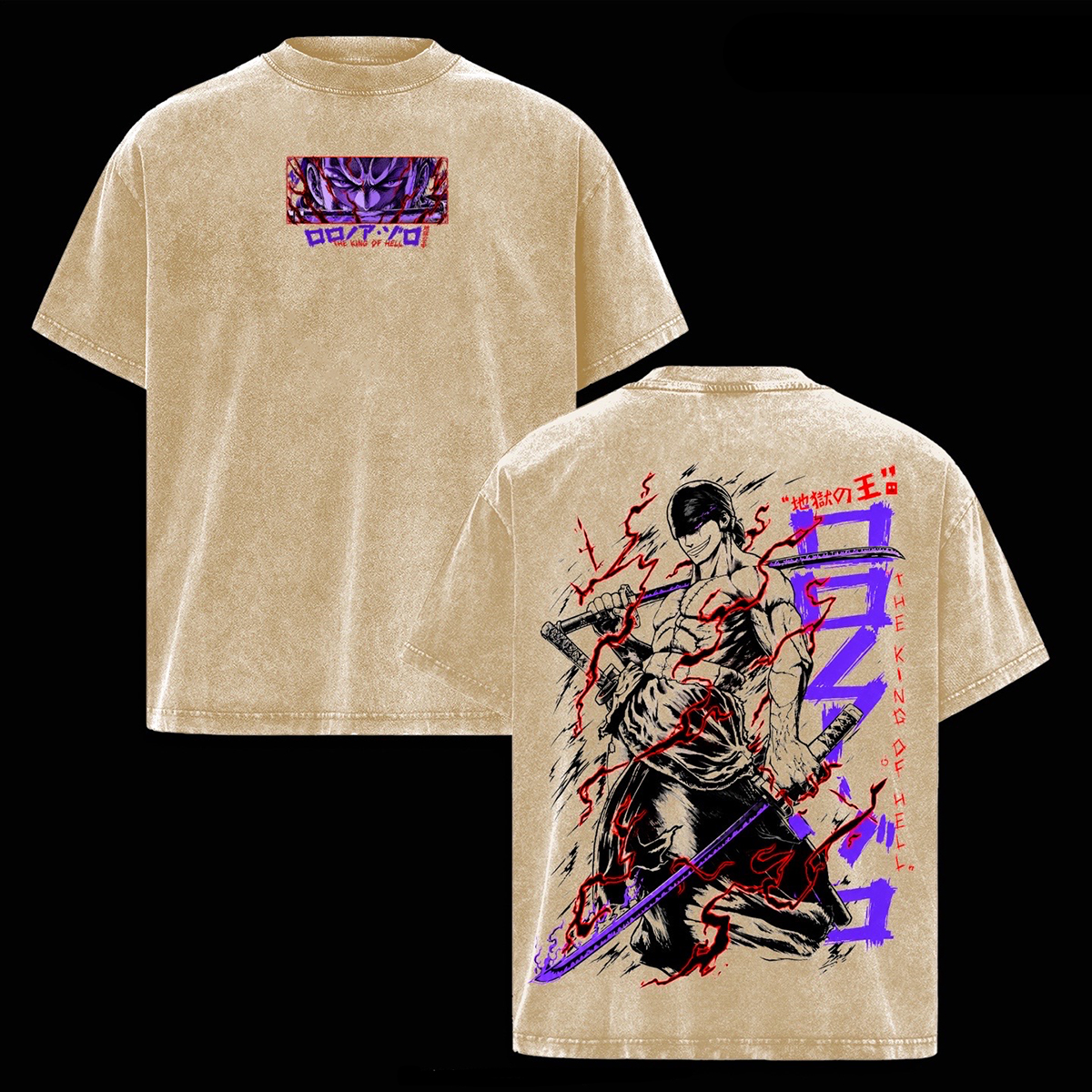 Zoro One Piece Washed T-shirt/Crewneck/Hoodie