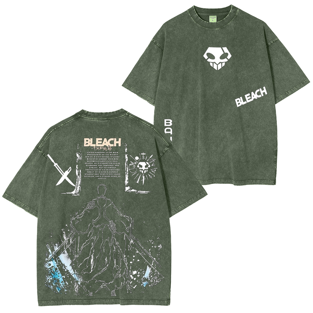 Bleach Anime Washed T-shirt/Hoodie